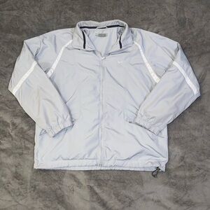 • Nike Windbreaker Gray/Silver Zip up hoodie